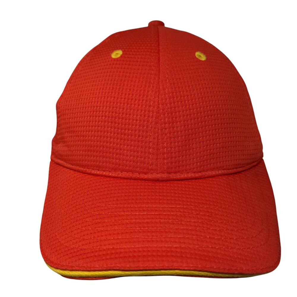 McDonald's Snapback Hat Red One Size Adjustable Employee Crew Cap Blank